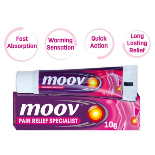 Moov pain relief 10g. ทาบรรเทาอาการปวดกล้ามเนื้อหลังโดยเฉพาะ