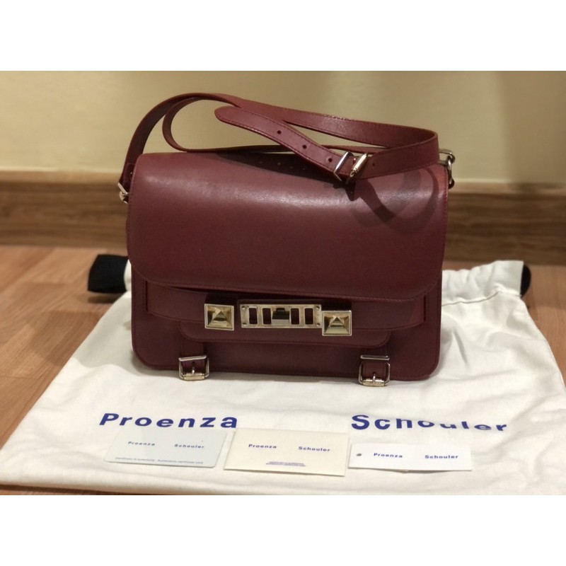 Proenza Schouler PS11 Medium Burgundy color  แท้100%