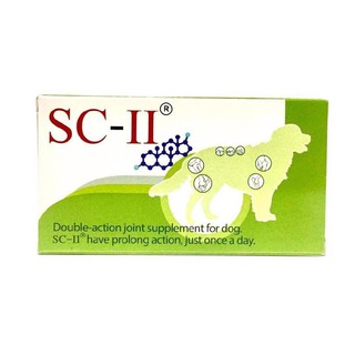 SC-II joint(หมดอายุ10/2024) อาหารเสริมบำรุงข้อ สำหรับสุนัข 1กล่อง บรรจุ 28 เม็ด