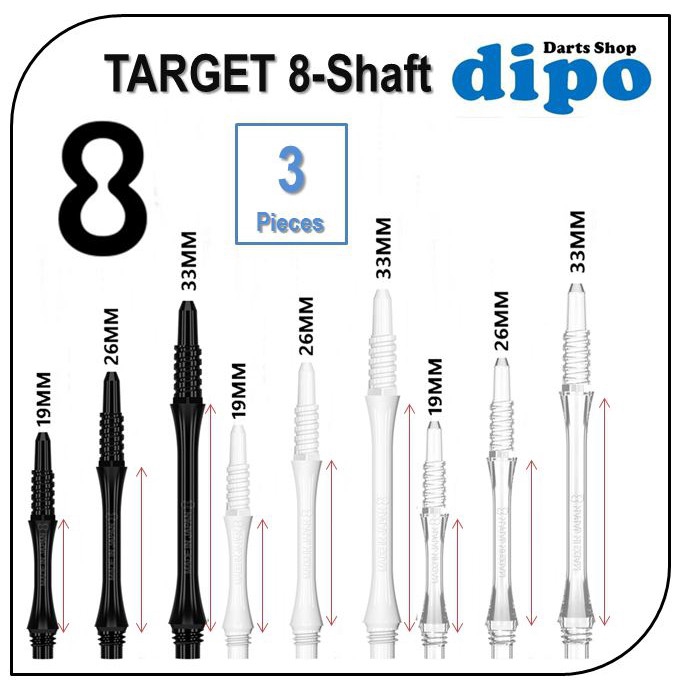 8 Darts shaft -TARGET 8 SHAFT【 SLIM FIXED 】