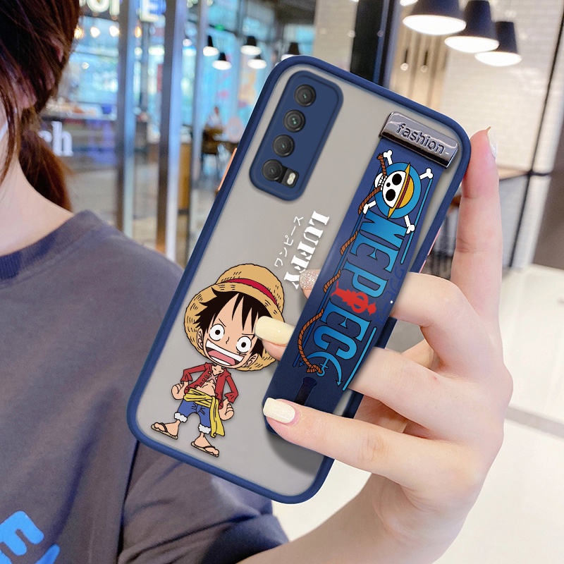 เคสโทรศัพท์มือถือ ลายการ์ตูนลูฟี่ พร้อมสายคล้องมือ สําหรับ Huawei Y6P Y5P Y7P Y8P Y7A 2020 Y6S Y9S Y7 Y9 Prime 2019 เคสโทรศัพท์