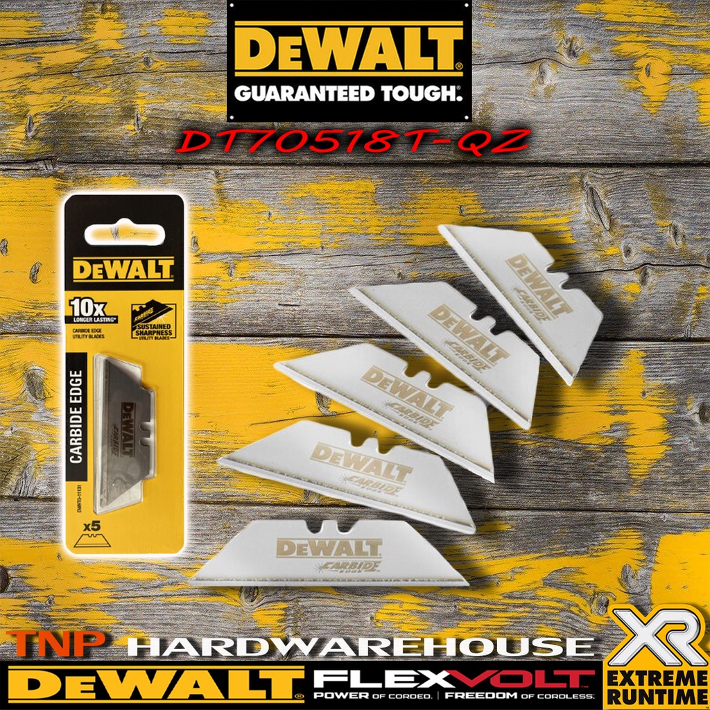 DeWALT ใบมีด CARBIDE EDGE รุ่น DWHT0-11131 จำนวน 5 ใบต่อชุด