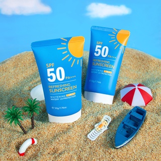 Laikou ไวท์เทนนิ่ง SPF50+ PA+ ครีมกันแดด คอลลาเจน บํารุงผิวหน้า ให้ความชุ่มชื้น ควบคุมความมัน ครีมกันแดด UVA UVB 50 กรัม