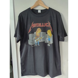 Metallica Beavis head เสื้อยืด T-shirtสามารถปรับแต่งได้