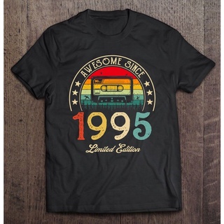 สุดยอดตั้งแต่ปี1995วินเทจ1995 27Th วันเกิด27ปีเสื้อเบลาส์สำหรับผู้ชายเสื้อยืดขนาดใหญ่สำหรับผู้ชาย