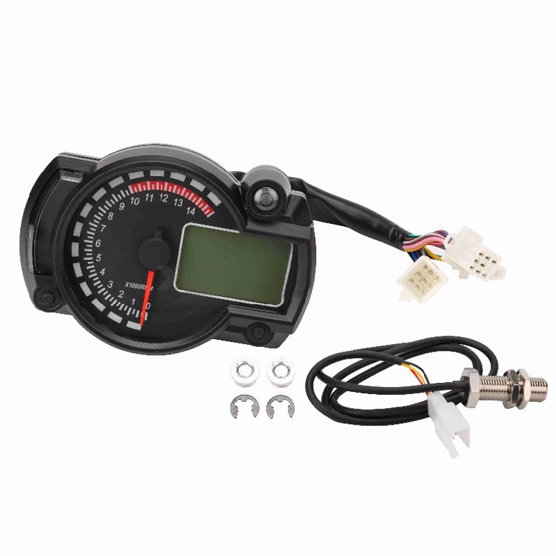 LED Motorcycle RX2N ATV LCD Digital Speedometer Tachometer Meter ...
