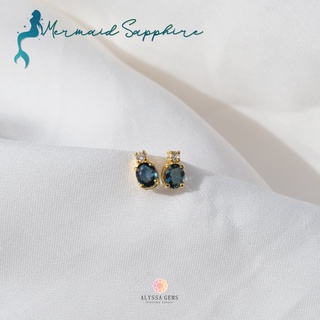 [18K]ต่างหู Mermaid Sapphire