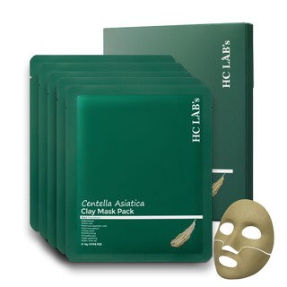 Hc LABS Centella Asiatica Clay Mask Pack 5ea CICA มาส์กโคลน สิวเสี้ยน รูขุมขน สิวหัวดํา กระชับผิว กระจ่างใส