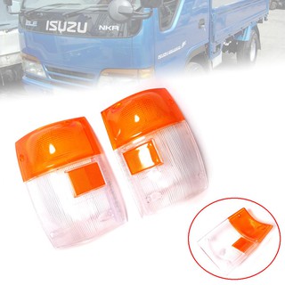 ฝาไฟเลี้ยวข้างแก้ม อิซูซุ ISUZU Truck GMC Elf Npr Nqr Nkr ปี 1999-2006 สีส้ม ขาว