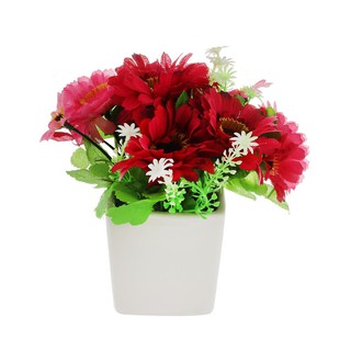 Artificial tree ARTIFICIAL CHRYSANTHEMUM IN POT SKY AND FLOWER 20CM RED Garden accessories Garden decoration accessories