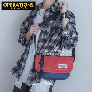 กระเป๋าสะพายข้าง กระเป๋าOperations กระเป๋าผ้าแคนวาส street bag