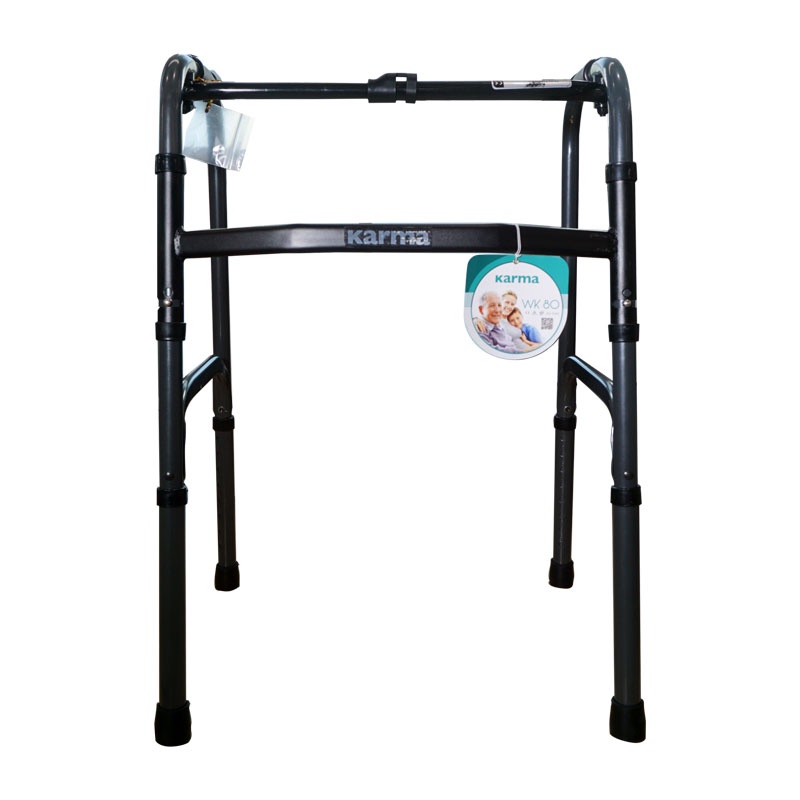 Karma Walker คาร์ม่า วอล์คเกอร์ รุ่น WK-80 อุปกรณ์ช่วยเดิน ปรับระดับ พับได้ สีดำ 13041