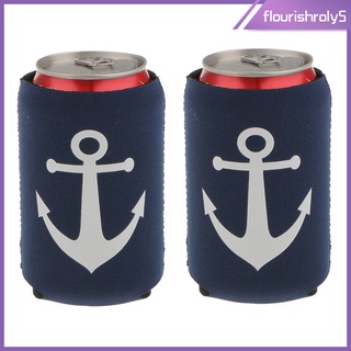 2 Neoprene Anchor Stubby Soda ที่ใส่กระป๋องเบียร์