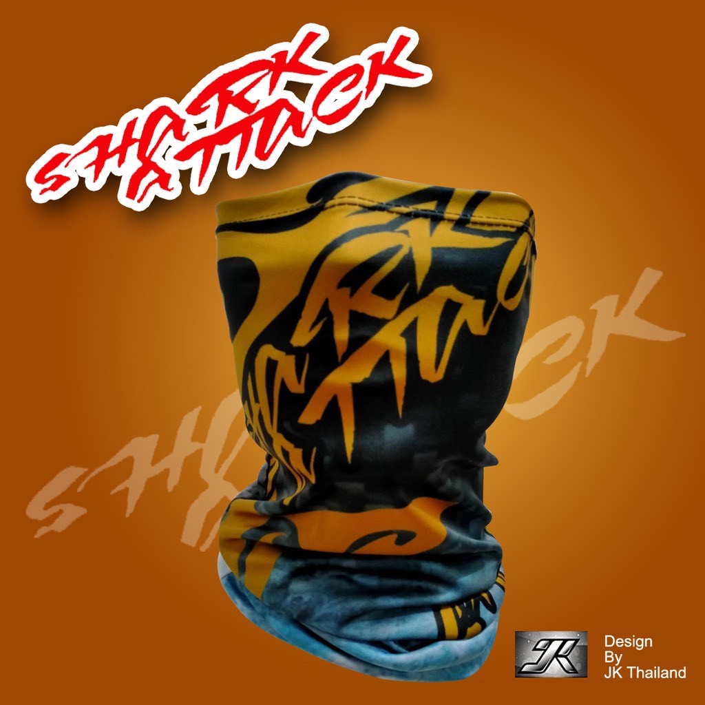 JK Thailand ผ้าบัฟ ลาย SHARK ATTACK ป้องกันรังสี UV 80% แห้งเร็ว