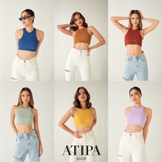 Atipashop - Zara crop เสื้อครอป เสื้อกล้าม ทรงคอกลม ทรงสวยมาก ผ้าหนา