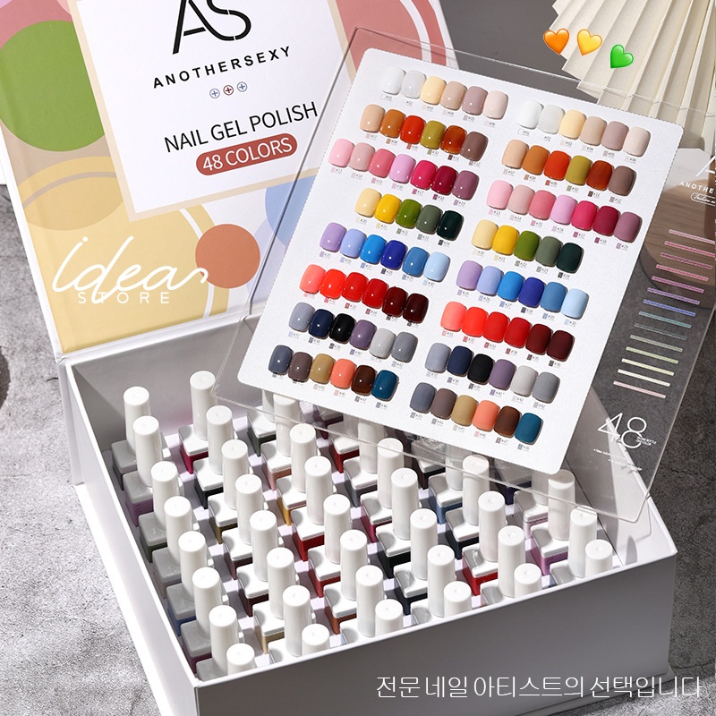 สีเจล AS ยกเซ็ต 48 สี 3 ขวด พร้อมชาร์ต Ximan Series ขวดใหม่ น่ารัก ...