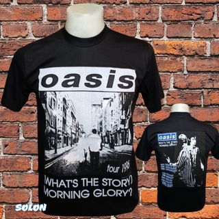 เสื้อวง OASIS แขนสั้น ไม่มีตะเข็บข้าง คอฟิต ป้ายUSA เสื้อวง เสื้อผู้ชาย เสื้อทัวร์ วงร็อคคต่างประเทศ