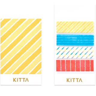 KITTA KITTA Basic Stripes (KIT014) / Washi tape แบบแผ่นพร้อมใช้งาน ลายทาง แบรนด์ KITTA จากประเทศญี่ปุ่น