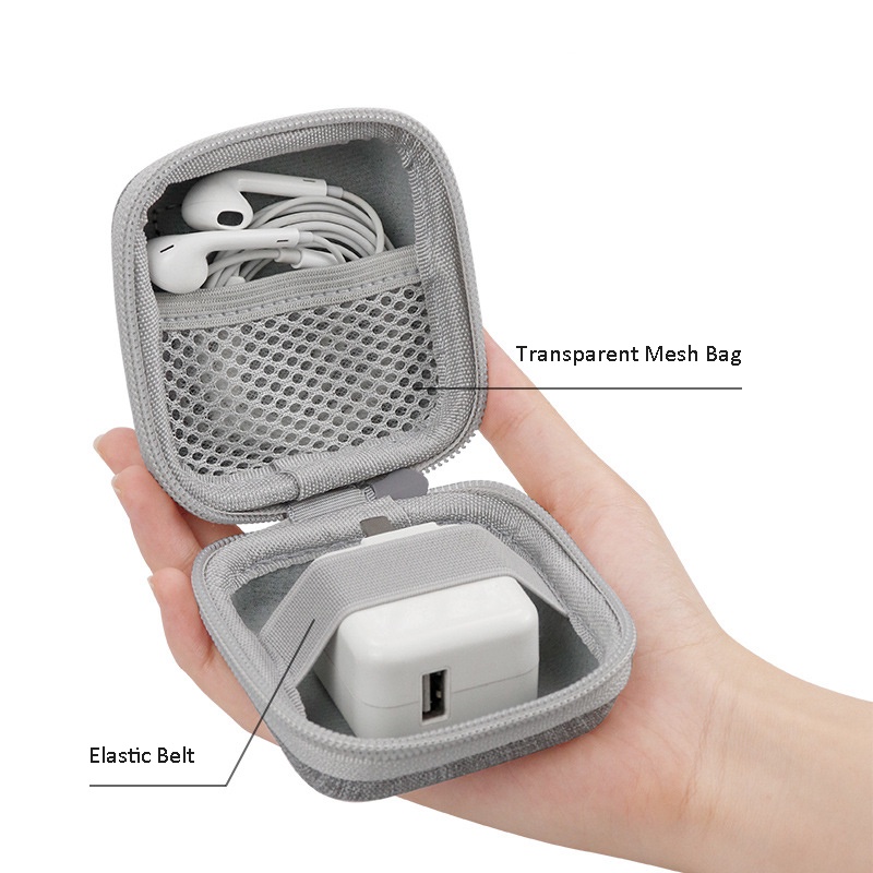 กระเป๋าเคส EVA แบบแข็ง ขนาดเล็ก สําหรับจัดเก็บสายข้อมูล สายชาร์จ กุญแจ อุปกรณ์อิเล็กทรอนิกส์ - รูปที่ 5