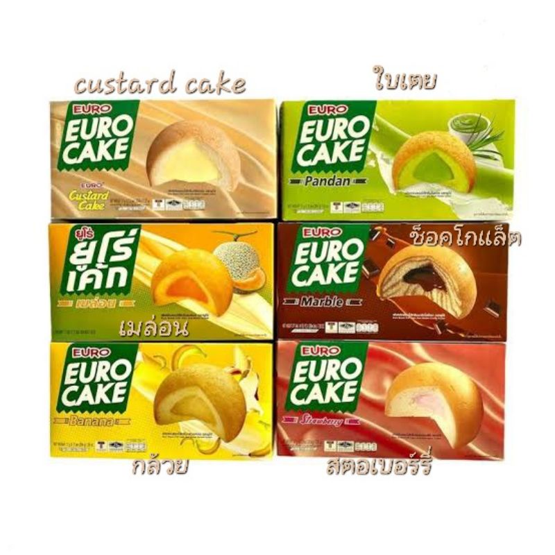 hitdd ยูโรเค๊กEuro cakeกล่องใหญ่ 12ชิ้นเล็ก น้ำหนักรวม204กรัม