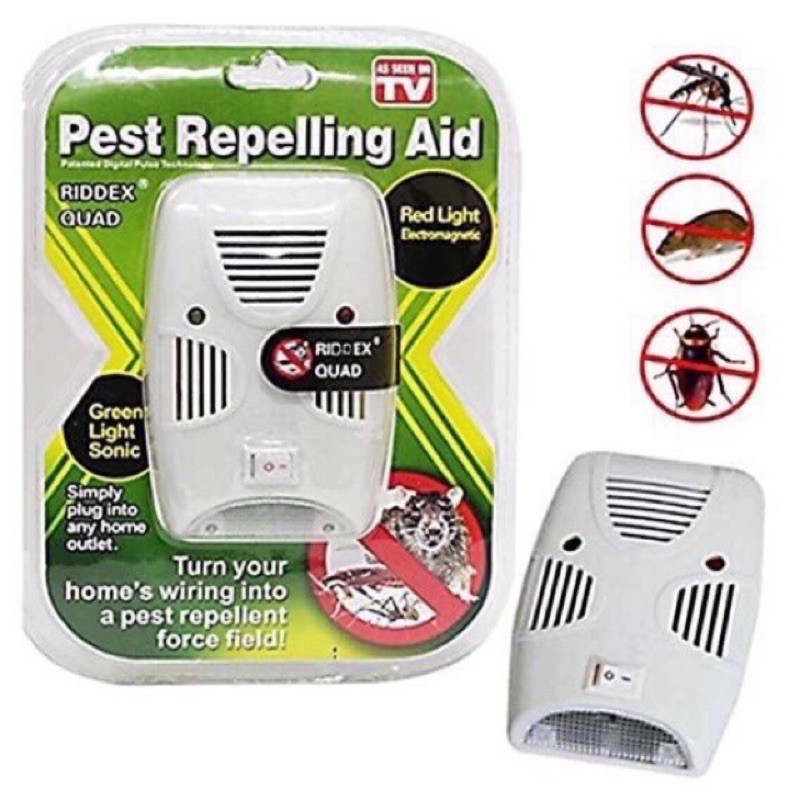 ถูกที่สุด!! เครื่องไล่หนู และแมลงสาบ แมลงวัน ยุง มด ปลอดภัยไร้สารเคมีที่เป็นอัตรายต่อคน Pest Repeling Aid