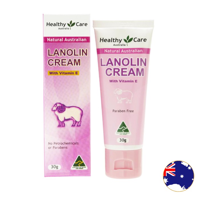 ครีมรกแกะนำเข้า Lanolin Cream  30g with Vitamin e Healthy care นำเข้าจากประเทศออสเตรเลีย