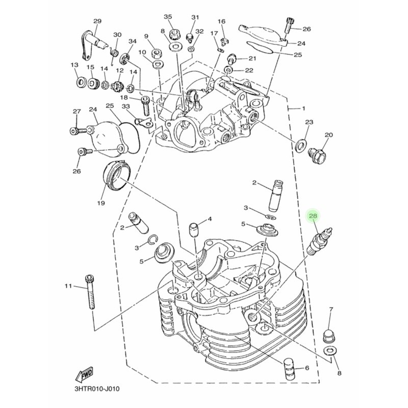 SR400 SR500 หัวเทียน yamahaอะไหล่sr400-sr500/YAMHAอะไหล่Sr400-Sr500/Yamha - รูปที่ 3