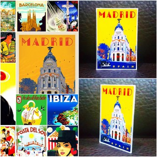 แม่เหล็กติดตู้เย็น อะครีลิค สเปน 2×3 นิ้ว ของฝาก ของที่ระลึก Souvenir Acrylic Fridge Magnet Spain set A 2x3"