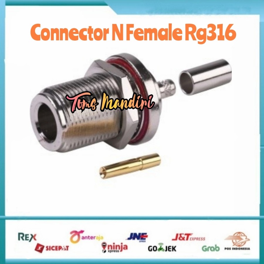ขั้วต่อ N หญิง RG316/ Connector N ตัวเมีย RG316