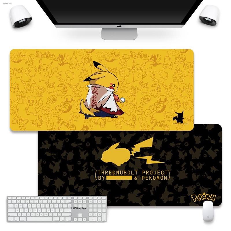 ✣✔﹍แผ่นรองเมาส์ แผ่นรองเมาส์ขนาดใหญ่พิเศษ super mouse padเกมสำนักงานยามว่าง Pikachu Creative Desk Ma