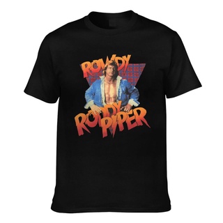 T-shirt  เสื้อยืดคอกลม พิมพ์ลายการ์ตูน Rowdy Roddy Piper Comics แฟชั่นสําหรับผู้ชายS-5XL