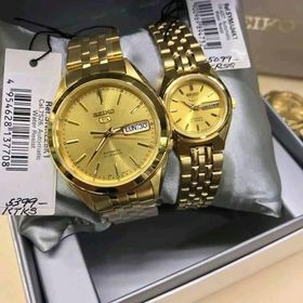 ✶△♀Latest Seiko Gold Watch For Men and Women| Seiko Watch Gold| Couple Watch Fashionable