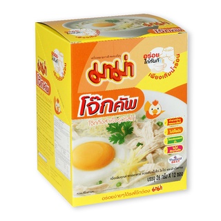 มาม่า โจ๊กกึ่งสำเร็จรูป รสไก่ 26 กรัม x 12 ซอง Mama Cup Jok Chicken 26 g x 12