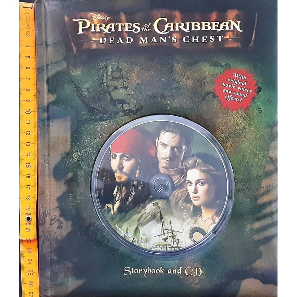 หนังสือนิทานภาพยนต์ Disney PIRATES OF THE CARIBBEAN DEAN MAN'S CHEST with CD  (มือสอง สภาพใหม่)
