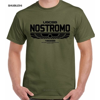 เสื้อยืดผ้าฝ้ายพิมพ์ลายขายดี Nostromo 180286 เสื้อยืด พิมพ์ลายภาพยนตร์เอเลี่ยน USCSS Weyland-Yutani Sci-fi สําหรับผู้ชาย