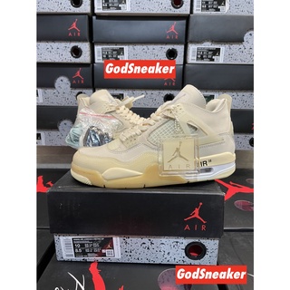 [ พร้อมส่ง ] Air Jordan 4 " Off-White Sail " Size 37 - 47 [ H12 ]