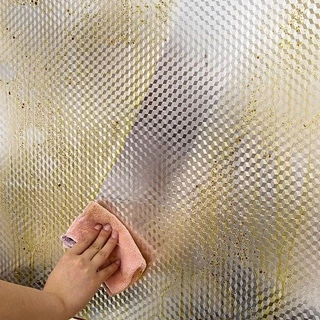 สติกเกอร์ฟอยล์อลูมิเนียม self adhesive Wallpaper กันน้ำมันกระเด็น ใช้สำหรับติดผนังห้องครัว มี 4 ขนาด