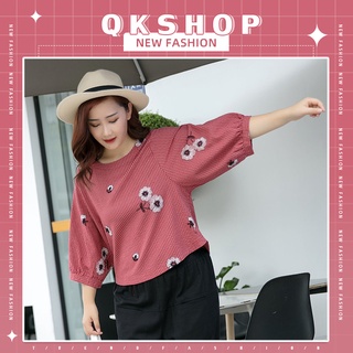 QKshop นัมเบอร์วันนะน้องนะ 🌍สำหรับเสื้อแฟชั่น ทรงนี้🌸ดีเทลดอกไม้ปักแบบสวยๆสับๆ ทรงเหมาะกับทุกวัย🍓