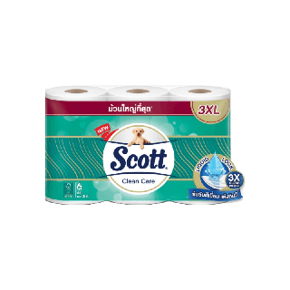 สก๊อตต์ คลีนแคร์ กระดาษชำระ ม้วนใหญ่ทึ่สุด 3XL หนา 3ชั้น ขนาด 6 ม้วน SCOTT CLEAN CARE Toilet Tissue 3XL 3 Ply 6 Rolls