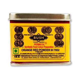 Bush Orange Red Powder (Color) 100g บุชออเรนจ์ผงสีแดง (สี) 100 กรัม.