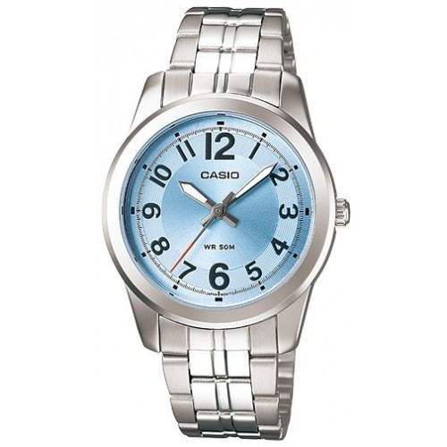 Casio นาฬิกาข้อมือผู้หญิง สีเงิน/ฟ้า สายสแตนเลส รุ่น LTP-1315D-2BVDF