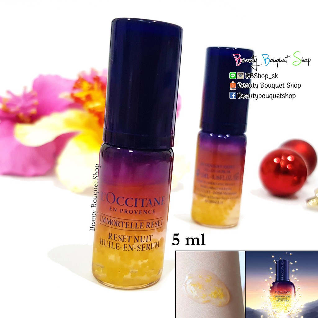 L'Occitane Immortelle Overnight Reset Oil In Serum 5 ml Shopee Thailand
