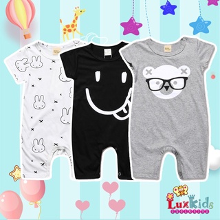 ชุดเด็กผู้ชายแรกเกิด Baby Clothes Cartoon Short Sleeve Romper Baby Popular Pajamas Cotton Jumpsuit 3-36months รอมเปอร์เด็ก