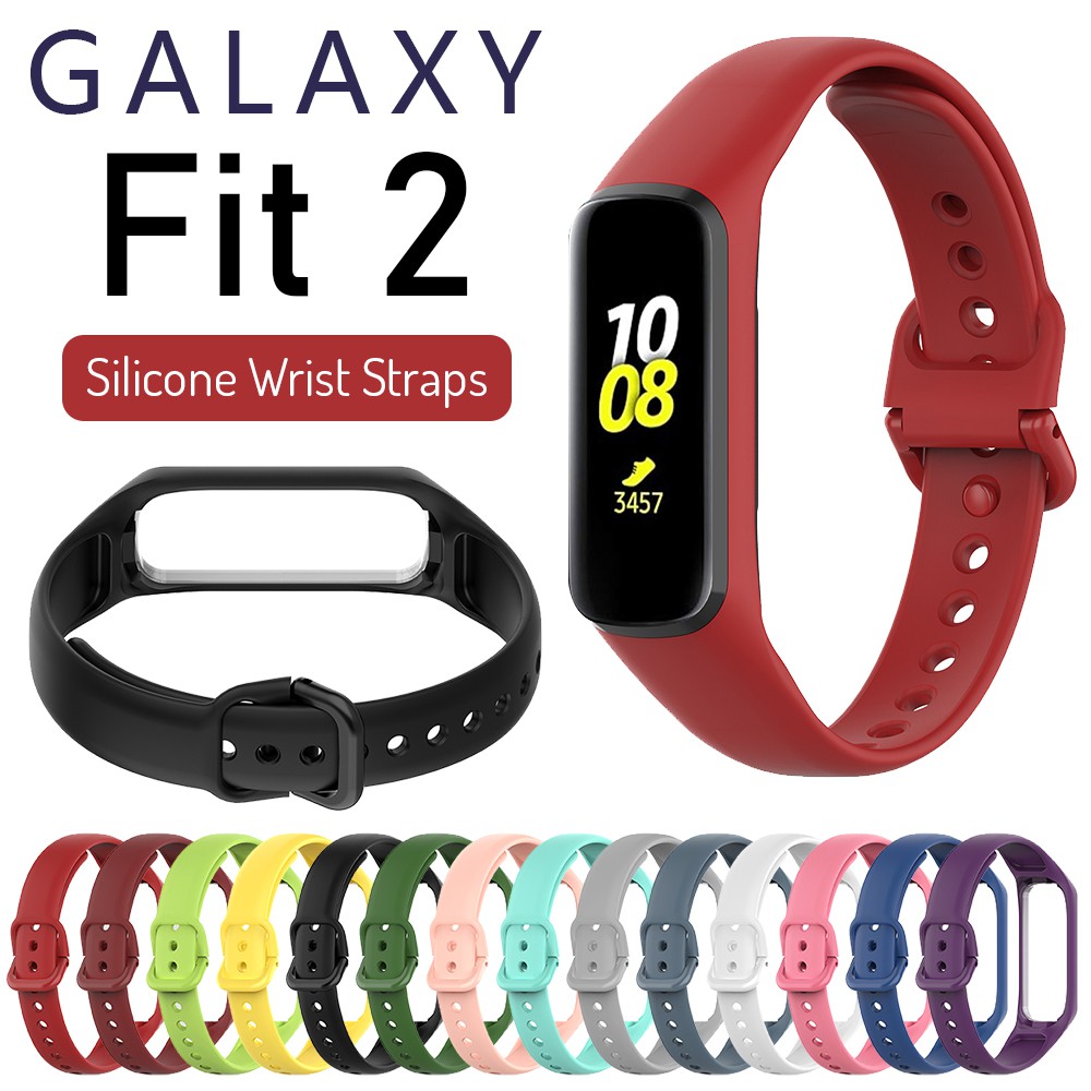 สําหรับ Samsung Galaxy Fit2 Fit 2 SM-R220 สายรัดซิลิโคนอ่อนนุ่มเปลี่ยนสายรัดข้อมือสายนาฬิกาดิจิตอลสวมใส่สายยาง Vintage Clasp