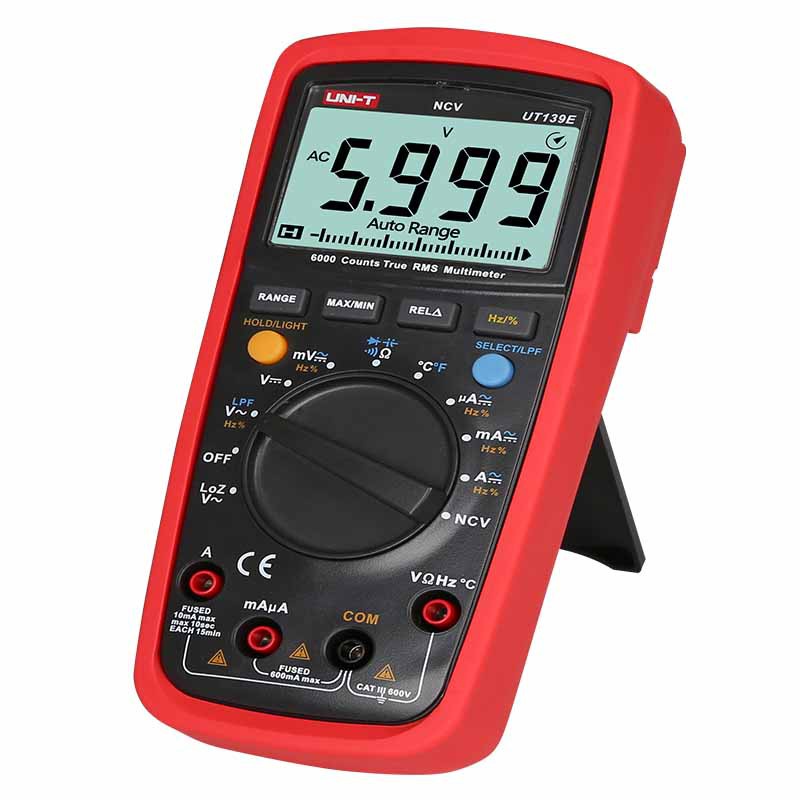 UNI-T มัลติมิเตอร์แบบดิจิตอล UT139A UT139B UT139C UT139E UT139S RMS นาฬิกา 6000 นับโวลต์มิเตอร์เครื่