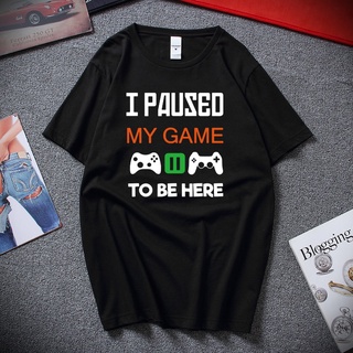 ผู้ชายเสื้อ Gamer เสื้อยืดฉันหยุดเกมของฉันที่จะอยู่ที่นี่ท็อปส์ซูที่น่าสนใจเล่นคอมพิวเตอร์ทีที่ DR=