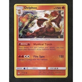 Delphox Stage 2 17/131 มาโฮคซี Pokemon Card (Normal) ภาษาอังกฤษ