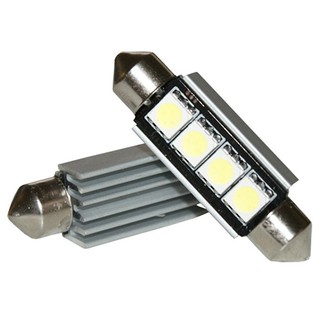 1Pair 41mm 42mm 5050 4SMD LED Festoon ไฟข้อผิดพลาดไฟภายในรถฟรีโดมมหาดไทย