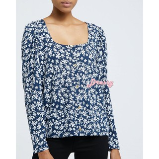 Dunnes Texerd Button Top