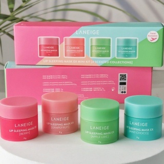 ลาเนจ ลิป Laneige LANEIGE Lip Sleeping Mask Mini Kit (4 Scented Collections) 8g x 4 กระปุก งานจีน